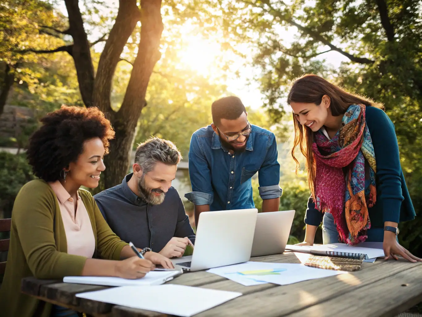 A group of SOCIETE DE CHASSE DE CENTRES members attending a workshop on sustainable hunting practices, highlighting community engagement and education.